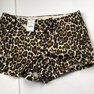 Jcrew leopard shorts